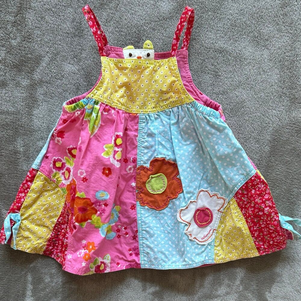 Catimini baby girl sleeveless dress, size 1 month